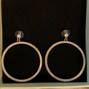 💎 Gold/Crystal Round Drop Earrings 💎